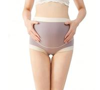 Ceinture de grossesse 3D - Design ergonomique - Culotte haute pour femmes enceintes - Sans coutures - Doux pour la peau - Respirant - Avec fermeture autocollante, Violet, XXXL