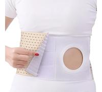 Ceinture de hernie, ceinture de stomie confortable, classeur ventre en tissu maillé respirant, colostomie légère, soutien stomie confortable pour hommes et femmes, M