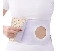 Ceinture de hernie, ceinture de stomie confortable, liant de ventre de tissu en mailles respirantes, ceinture de colostomie légère, ceinture de soutien à la stomie confortable pour hommes et femmes,