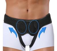 Ceinture de hernie pour hommes, ferme inguinale de protection contre la hernie avec 2 coussinets de compression amovibles, ferme de soutien pour hernie inguinale simple/double ou hernie sportive,L