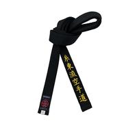 Ceinture de karaté Shito-Ryu noire de 4,1 cm de large pour jeunes karaté brodé ceinture japonaise unisexe, noir, 280 cm