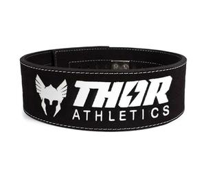 Ceinture de levage 10mm, ceinture de powerlifting 10mm, haute qualité, soutien maximal, entraînement de force intense, deadlifts, squats, Thor Athletics, stabilisation robuste, soutien maximal (L)