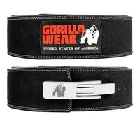Ceinture de levage en cuir 4 pouces Gorilla Wear Noir S/M