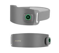 Ceinture de massage abdominale EMS - 10 modes et 3 niveaux de compression chaude, stimulateur musculaire électrique pour brûler les graisses et affiner le corps,Grey