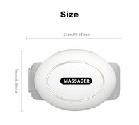 Ceinture de massage abdominale, masseur d'estomac automatique, masseur électrique à 3 vitesses + chauffage chaud + soins gastro-intestinaux, réduit les ballonnements,White