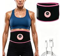Ceinture de Massage, Ceinture Abdominale Electrostimulation sans Gel, Electrostimulateur Musculaire, Appareil de Fitness Portable Rechargeable, Convient pour la Maison, le Bureau