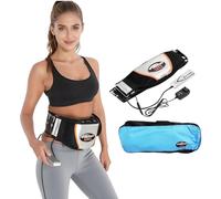 Ceinture de massage, Ceinture amincissante à 5 modes de vibration avec fonction de chauffage et réglable à 140cm, Appareil d'entraînement des muscles abdominaux pour brûler les graisses, raffermir