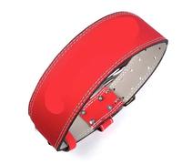 Ceinture de musculation en cuir for le corps, Fitness, soutien du dos, protection lombaire for Squats, Deadlift Pour Bodybuilding(Red,M-Length 106cm)
