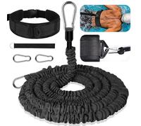 Ceinture de Nage Piscine Adulte,Elastique de Nage Statique Piscine Élargie,Ceinture de Natation Utilisé pour l'entraînement à Contre-Courant,Extensible de 4-12M avec Sac de Rangement