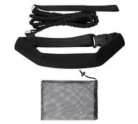 Ceinture de natation réglable pour piscine, résistance à la natation, aide à la natation, laisse pour leash, enfants, adultes, corde de traction, système de contre-courant pour piscine (noir)