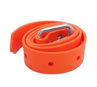 Ceinture de Plomb de Plongée Silicone Ajustable, Avec Boucle à Libération Rapide Orange, 1,3 Mètre - Durable en Acier Inoxydable 316, Sécurité et Confort pour Plongée Sous - Mari (Orange)