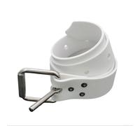 Ceinture de poids professionnelle en silicone avec boucle Marseillaise pour un maintien sûr en apnée et activités de pêche sous-marine 1,5 m (150 cm, blanc)