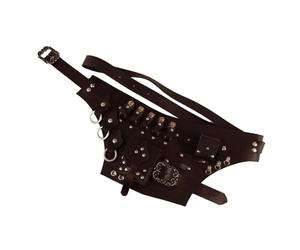 Ceinture De Potion - Ceinture De Bouteille De Potion | Poute De Taille Médiévale | Carrier Médiéval De Style Vikingg Noir | Knight Corset Carrier Avec Taille Réglable | Piste De La Renaissance Pour Sc