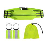 Ceinture de rangement réfléchissante pour l'extérieur - Design extensible avec clips - Poche sécurisée - Texture en tissu pour téléphone - Accessoires essentiels de cyclisme