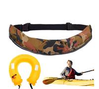 Ceinture de sauvetage - Gilet de sauvetage | Ceinture de flottaison réglable | Ceinture réfléchissante avec sifflet d'aide de survie pour homme et femme, pêche en plein air, kayak, Camouflage jaune