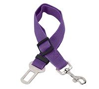 Ceinture de sécurité Auto Sluffs pour Animaux de Compagnie, Longueur réglable, Accessoire Durable pour Chiens, Chats et Autres Animaux de Compagnie (Violette)