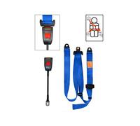 Ceinture de sécurité avant bleue statique pour Porsche 914