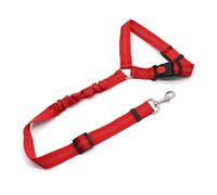 Ceinture de Sécurité Chien Voiture pour Maserati Levante 2016-2020, Laisse de Voiture Chien Ajustable Robuste avec Élastique Bungee Réfléchissant,Red