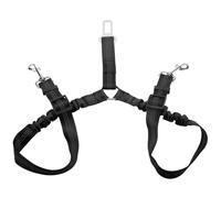 Ceinture de sécurité double pour chien, réglable 2 en 1 avec tampon élastique anti-choc, appuie-tête de voiture anti-nœuds, clip de ceinture de sécurité réfléchissant robuste pour animaux de compagnie