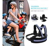 Ceinture de Sécurité Moto Enfant - Maintien Sûr Pendant la Conduite | Harnais Réfléchissant Réglable pour Enfant | Sangle d'Épaule Confortable en Mousse, Pour Garçons et Filles de 2 à 12 Ans, Protecti