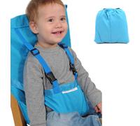 Ceinture de sécurité pour bébé, housse de siège de chaise haute réglable, sécurité, housse de siège de sac lavable, bleu clair
