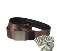 Ceinture de sécurité pour billets | Ceinture antivol de voyage avec poche pour espèces - Ceinture avec poche pour espèces, ceinture de sécurité pour objets de valeur, ceinture respirante pour, Café,