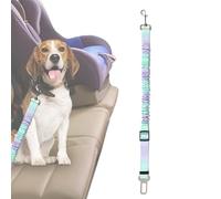 Ceinture de Sécurité pour Chien en Voiture - Ceintures De Sécurité Ajustables pour Chiens Et Véhicules,Harnais Rétractable Antichoc avec Tampon Élastique pour Voyage en Voiture et Trajets Routiers