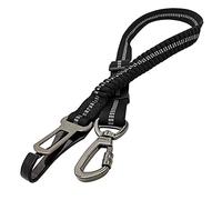 Ceinture de sécurité pour Chien,pour sièges et Coffre,avec Bandes réfléchissantes et Cordon de Frappe Lent,Longueur réglable,pour Toutes Les Races de Chiens et Tous Les Types de Voitures,Noir
