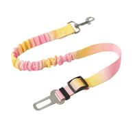 Ceinture de sécurité réglable pour chien, ceinture de sécurité de voiture pour véhicule, harnais rétractable résistant aux chocs élastique en nylon pour les voyages en voiture