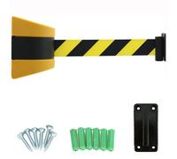 ceinture de sécurité rétractable, Cordon de signalisation 2/3/5/10 mètres (en option), avec accessoires montage, for la gestion des foules dans les aires jeux, parcs et hôtels(3 meters/9.8FT)