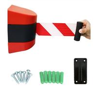 ceinture de sécurité rétractable, Cordon de signalisation 2/3/5/10 mètres (en option), avec accessoires montage, for la gestion des foules dans les aires jeux, parcs et hôtels(2 meters/6.6FT)