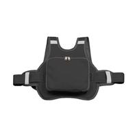 Ceinture de sécurité universelle réglable for moto for enfants avec sac rangement, poignée siège arrière, harnais, bande réfléchissante for(Black)