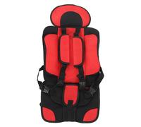 Ceinture de siège d'enfant portable et pliable - Ceinture de sécurité réglable, accessoires de voyage, coussin de protection (rouge)