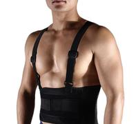 Ceinture De Soutien De Taille Réglable Hommes Lombaire Fitness Haltérophilie Ceinture De Course Avec Bretelles Respirantes
