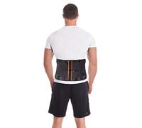 Ceinture de soutien dorsal avec barres stabilisatrices pour réduire la douleur et corriger la posture, support dorsal réglable pour homme et femme avec 4 bandes nervurées, hauteur 24 cm, taille XS,