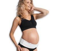 Carriwell Ceinture de Grossesse Femme Enceinte | Ceinture de Maternité Réglable avec Fermeture Auto-Agrippante | Soutien Abdominal & Confort du Dos | Discrète sous les Vêtements | Taille L/XL