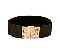 Ceinture de soutien large ceinture élastique décorative ceinture polyvalente, Noir , taille unique
