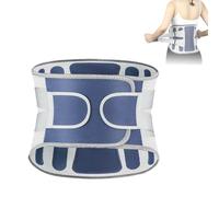 ceinture de soutien lombaire, Attelle lombaire taille réglable Tourmaline auto-chauffant thérapie magnétique dos ceinture de soutien attelle bande Massage hommes femmes(Blue Gray,XL)