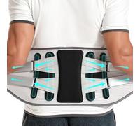 Ceinture de soutien lombaire for hommes et femmes, attelle for le bas du dos, soulagement de la douleur, bande de massage, correction de la posture for hernie discale, sciatique et scoliose(Black,L)