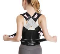 Ceinture de soutien pour correcteur de Posture du dos et des épaules, avec entraînement lombaire et civière réglables noir