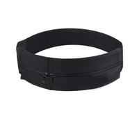 Ceinture de sport à double fermeture éclair avec sangle réglable pour téléphone, sac banane pour jogging, cyclisme, Noir , 2 pièces