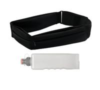 Ceinture de sport pour homme et femme - Imperméable - Avec compartiments multiples - Pour l'extérieur, le jogging et l'entraînement - Ceinture de course respirante avec porte-bouteille, noir classique