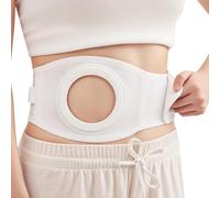 Ceinture de Stomie, Bandage de Stomie Blanche, Ceinture de Colostomie Ajustables pour les Soins Post-Opératoires Après Une Colostomie Ou Une Iléostomie(X-Large)