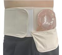 Ceinture de Stomie Gauche pour Soins Post-Opératoires, Ceinture de Hernie de Stomie pour L'homme et la Femme, Ceinture Abdominale Post-Opératoire pour Colostomie, Porte-Poche(Large)
