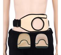 Ceinture de Stomie pour Homme et Femme, 2 Housse de Sac de Colostomie, Bandage Abdominal pour Stomie, Convient pour Toutes Les Saisons, Beige