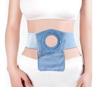 Ceinture de Stomie Réglable, Bandage de Stomie avec 4 Tailles D'ouverture, Ceinture de Colostomie Prévenir la Hernie Parastomiale Au Niveau de L'ouverture de la Stomie(Large)