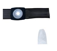 Ceinture de Stomie Unisexe, Bandes de Barrière pour Stomie avec 50 Sacs Transparents pour les Patients Atteints de Colostomie Afin d Prévenir l'Ouverture de la Stomie(Black)