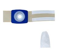 Ceinture de Stomie Unisexe, Bandes de Barrière pour Stomie avec 50 Sacs Transparents pour les Patients Atteints de Colostomie Afin d Prévenir l'Ouverture de la Stomie(Blue)