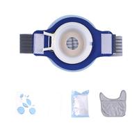 Ceinture de Stomie Unisexe, Umbilical Hernia Belt avec Diamètre de Trou Découpable, Ceinture de Soutien Abdominal avec 40 Sacs Transparents(L)