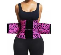 Ceinture de Sudation pour Femme, Ceinture de modelage du Ventre avec Triple enroulement, Ceinture de modelage du Ventre pour Femme (Pink,Large)